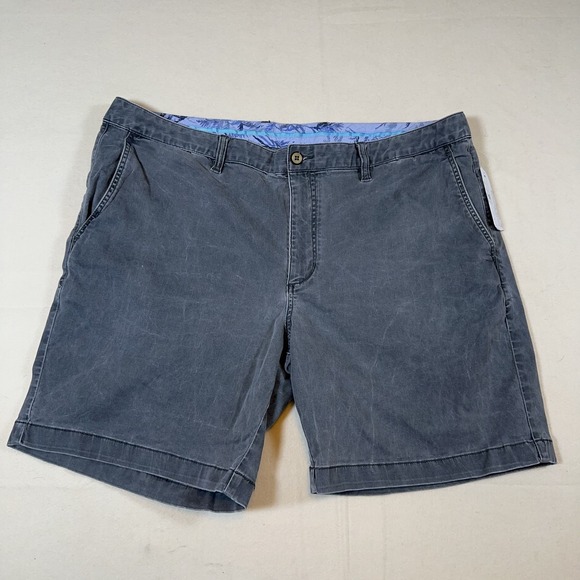 Tommy Bahama Other - Tommy Bahama Shorts Mens 40 Gray Flat Front Casual Chino Classic Summer Beach